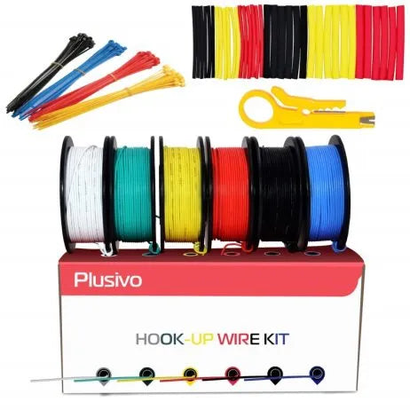Plusivo 30AWG Hook up Wire Kit - Electrical Panel Hook Up - SunRobotics | www.sunrobotics.in