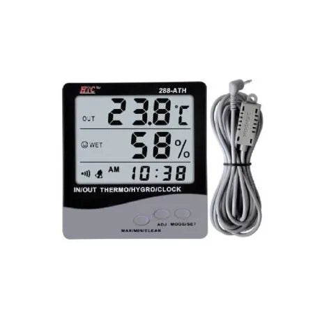 HTC 288-ATH Digital Thermo Hygrometer with Clock - SunRobotics | www.sunrobotics.in