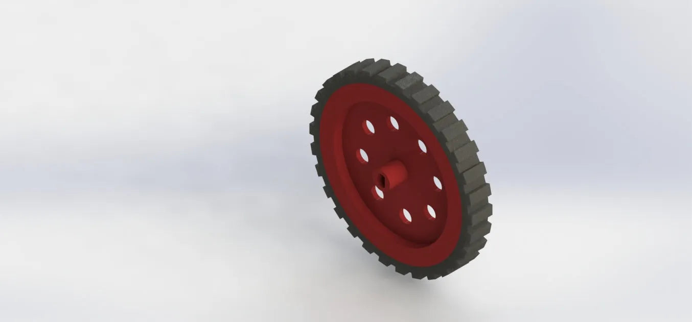 BO Motor Wheel 7cm Dia. x 1cm Width | Red Plastic Wheel Ideal for Robotics