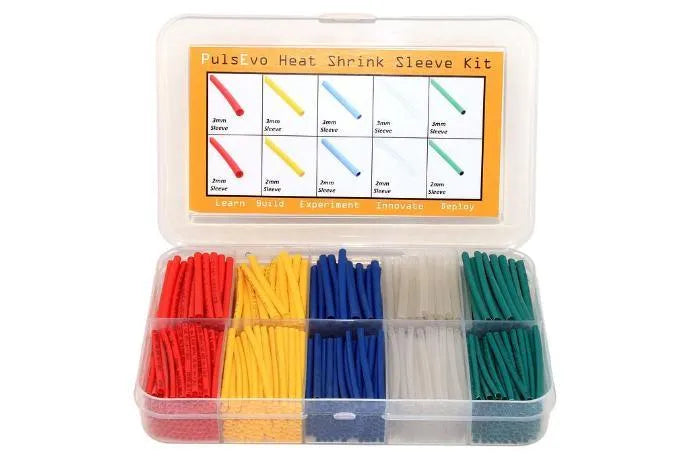 PulsEvo Heat Shrink Tubing (HST) Insulation Assorted Kit (55mm Length - 700 Pcs) - Multicolor