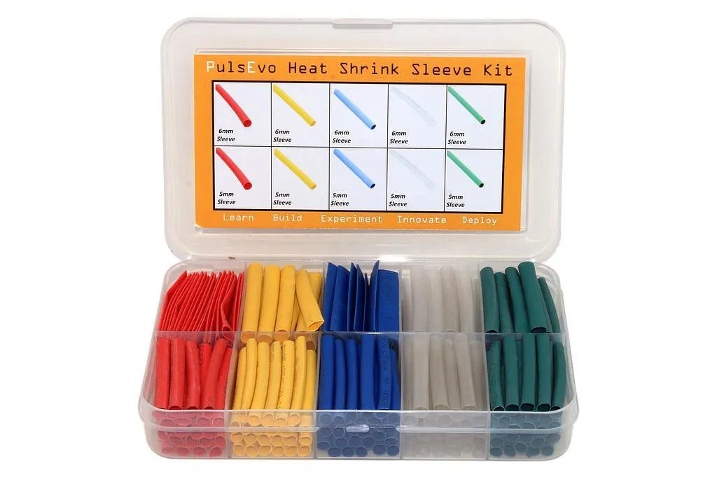 PulsEvo Heat Shrink Tubing (HST) Insulation Assorted Kit (55mm Length - 250 Pcs) - Multicolor