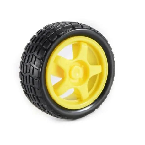 65mm Robot Wheel for BO Motors - SunRobotics | www.sunrobotics.in
