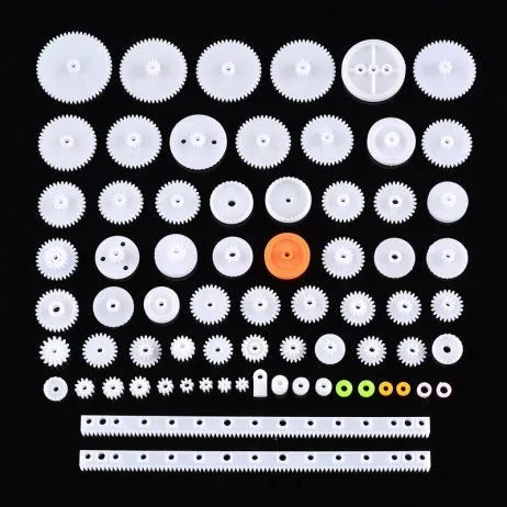 75pcs. Gears Assorted Kit for DIY Robotics and Household Repair - gear kit - SunRobotics | www.sunrobotics.in