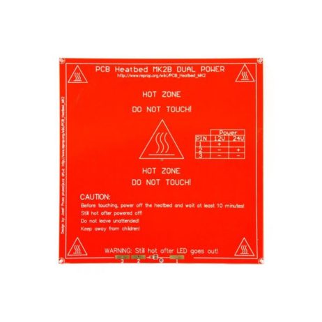 RepRap MK2B 3D printers Dual Power PCB Heat Bed With 18AWG Cable - SunRobotics | www.sunrobotics.in