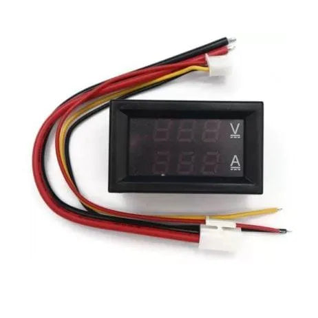 DC voltmeter ammeter module showing connection diagram for accurate measurements - SunRobotics