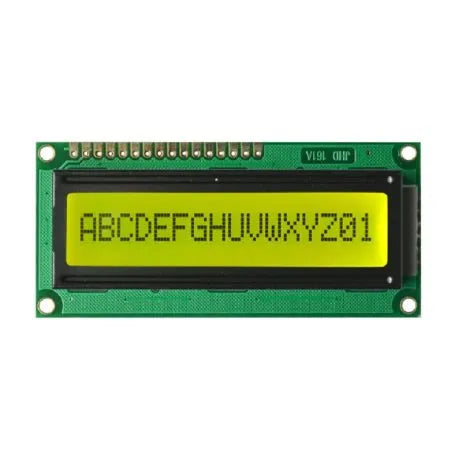 Original JHD 16x1 Character LCD Display with Yellow Backlight - SunRobotics | www.sunrobotics.in