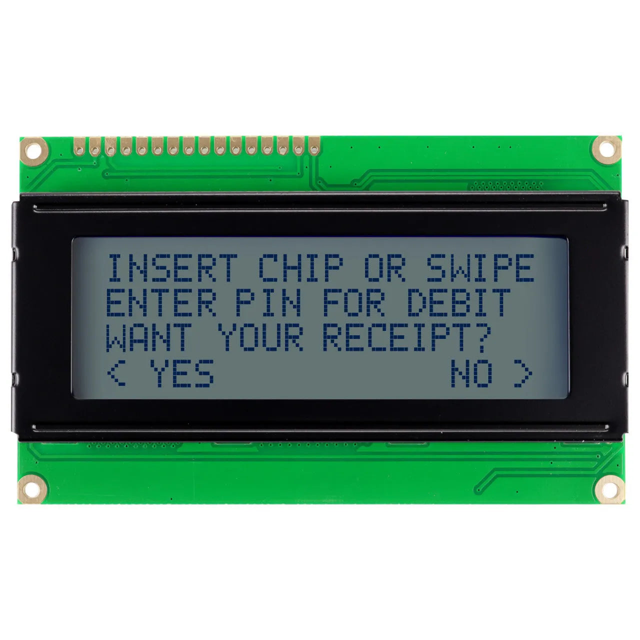 20x4 Character LCD | STN+ Gray Display with Yellow/Green Backlight sunrobotics_in