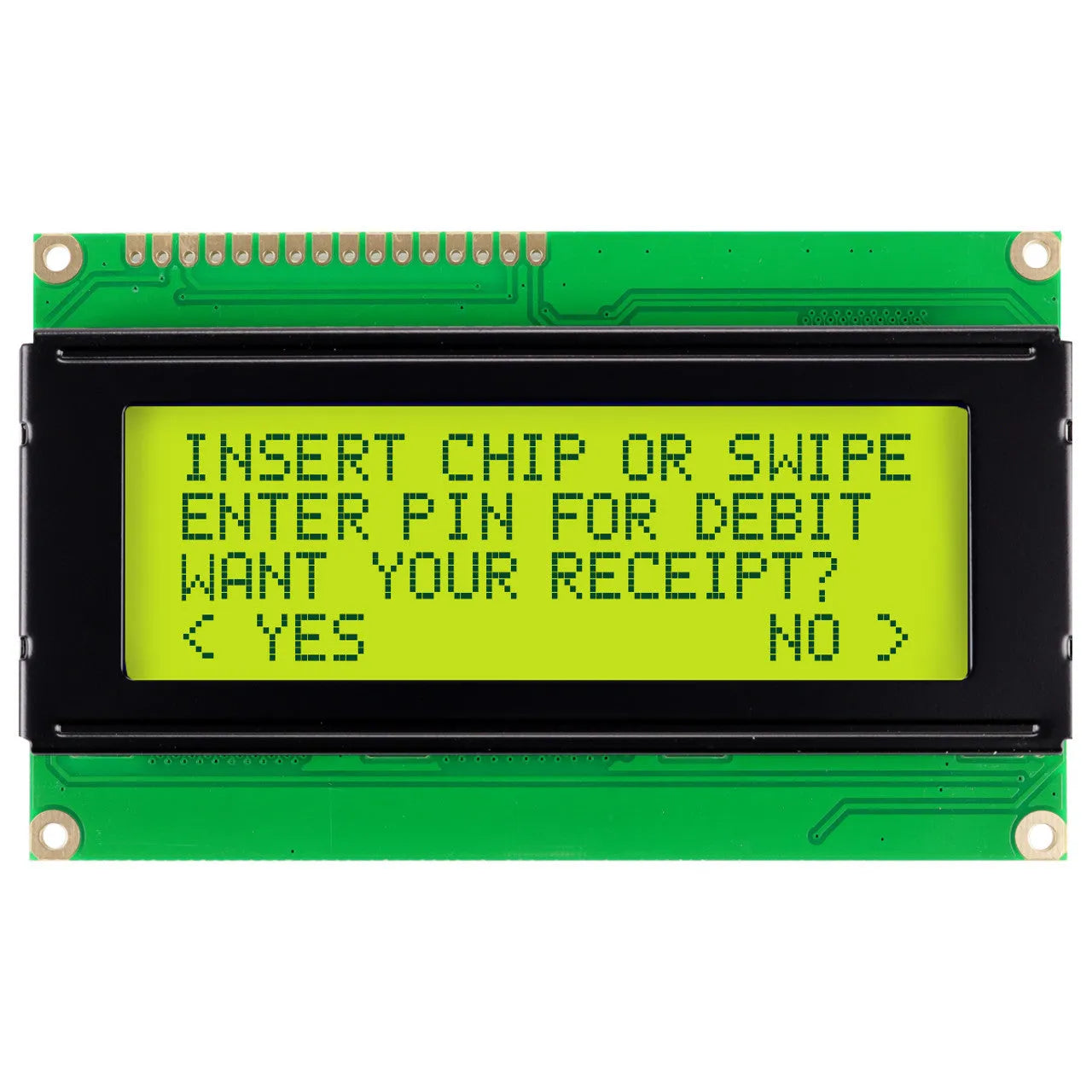 20x4 Character LCD | STN+ Gray Display with Yellow/Green Backlight sunrobotics_in