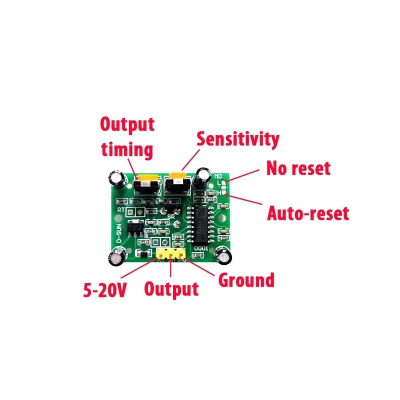 HC-SR501 PIR Sensor Datasheet - SunRobotics | www.sunrobotics.in