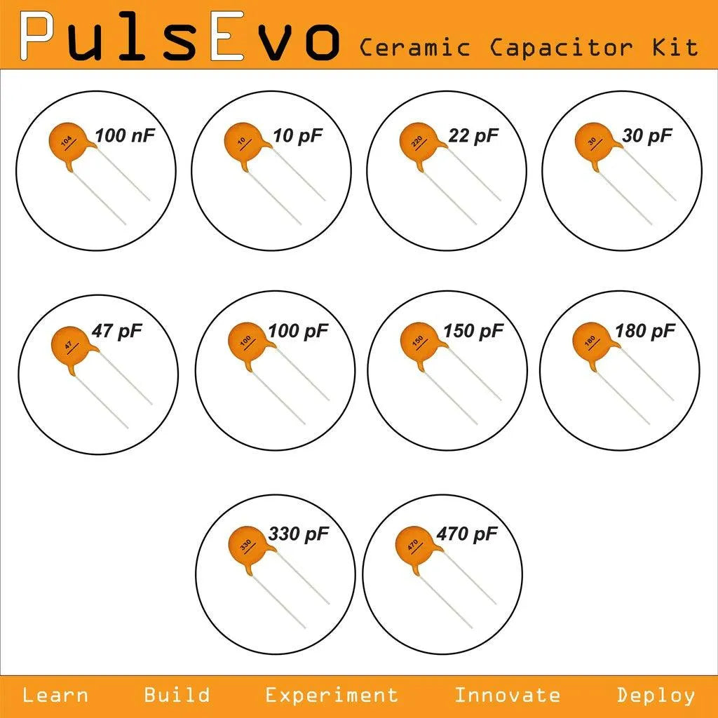 Multilayer Ceramic Capacitor Set for Arduino, DIY, and Signal Filtering - SunRobotics | www.sunrobotics.in