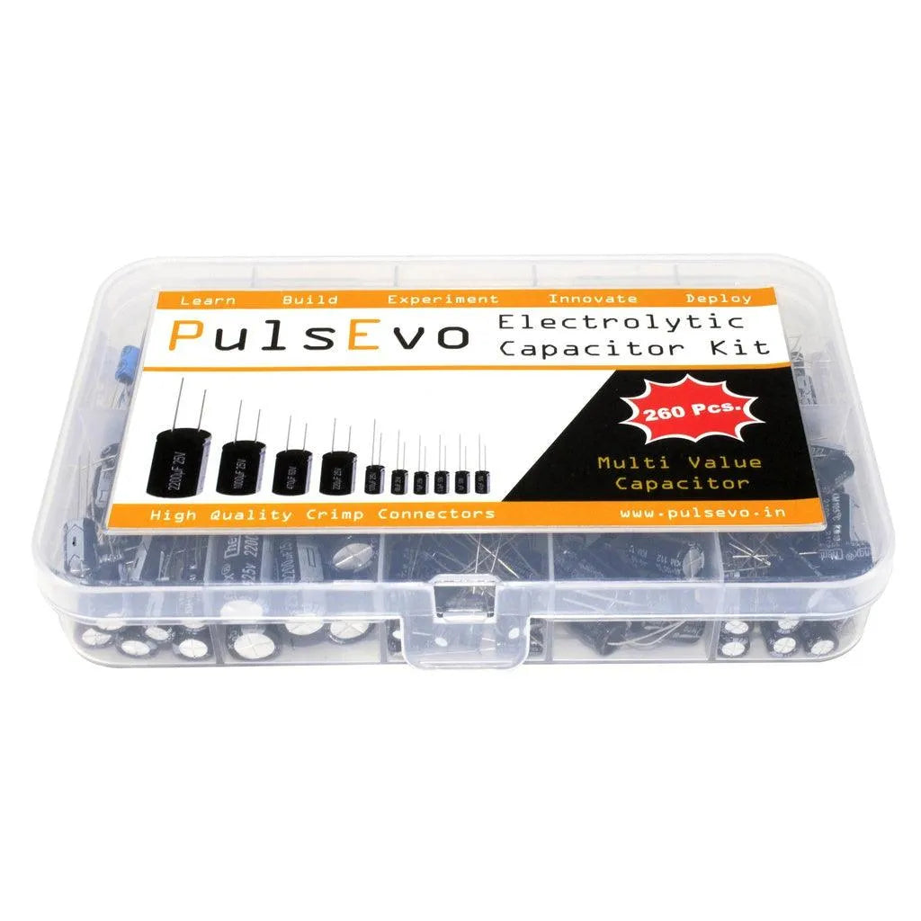 100uF 16V and 2200uF 50V Capacitors in PulsEvo Capacitor Kit – Perfect for Power Circuits - SunRobotics | www.sunrobotics.in