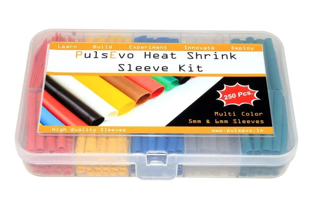 PulsEvo Heat Shrink Tubing (HST) Insulation Assorted Kit (55mm Length - 250 Pcs) - Multicolor