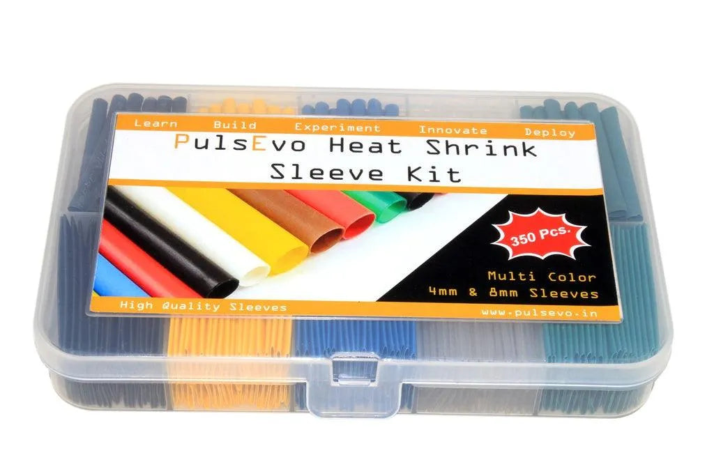 PulsEvo Heat Shrink Tubing (HST) Insulation Assorted Kit (55mm Length - 350 Pcs) - Multicolor