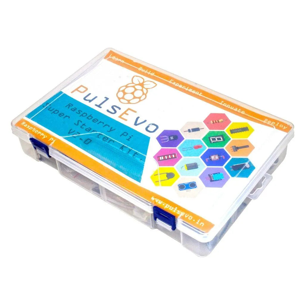PulsEvo Raspberry Pi Super Starter Kit V2 DIY Kit with Detailed Tutorial, Python, C language, Scratch Code 25+ projects for Raspberry Pi Beginners