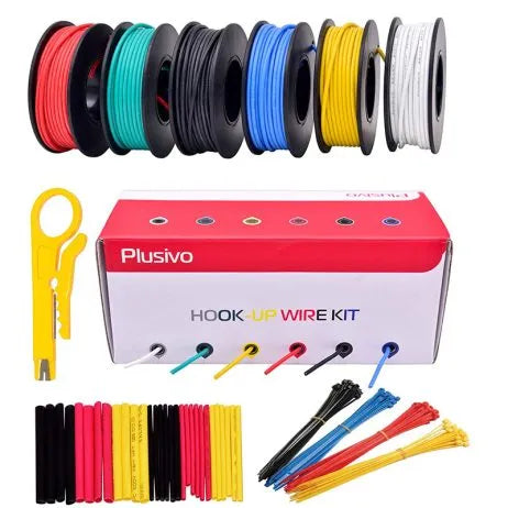 Hookup Wire Kit with 600V Rating and Accessories - SunRobotics | www.sunrobotics.in