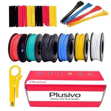 Plusivo 22AWG 600V Electrical Hook Up Wire Kit - SunRobotics | www.sunrobotics.in