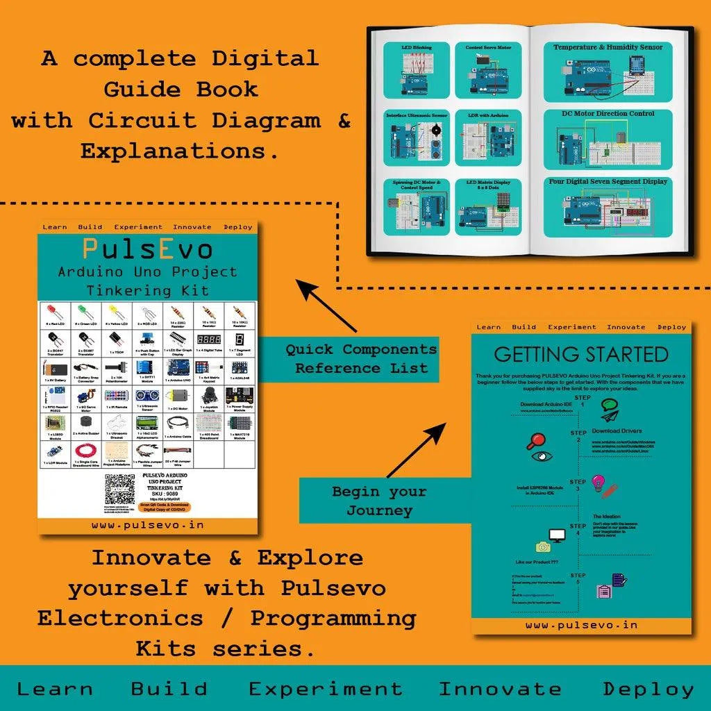 Buy PulsEvo Arduino Uno Tinkering Kit (30+ Projects) - SunRobotics