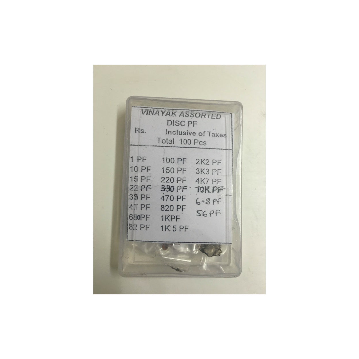 [8107] Assorted Capacitor Box - Normal Quality ceramic capacitors - SunRobotics | www.sunrobotics.in
