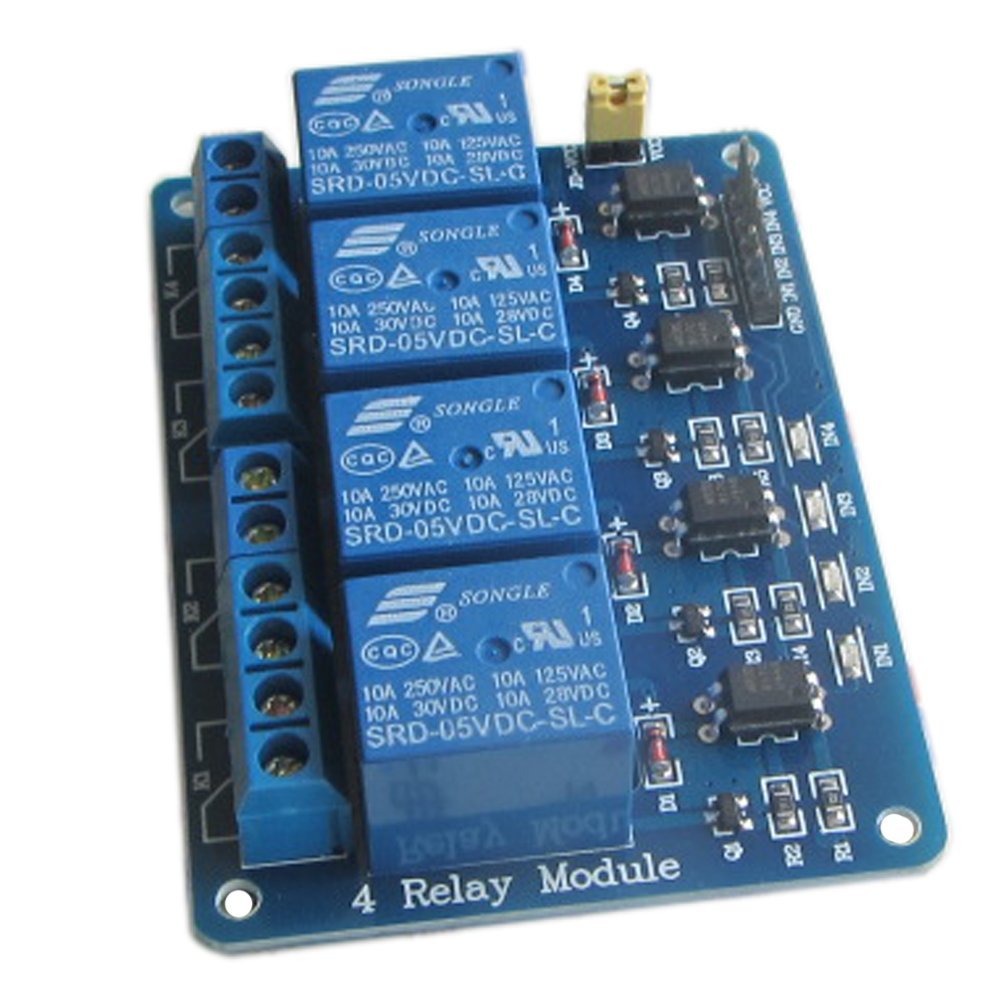 5V relay module with opto isolation schematic - SunRobotics | www.sunrobotics.in