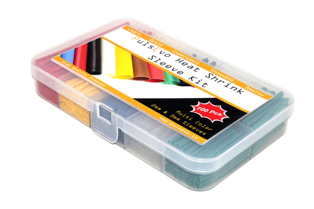 PulsEvo Heat Shrink Tubing (HST) Insulation Assorted Kit (55mm Length - 700 Pcs) - Multicolor