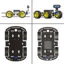 4WD ROBOTICS CHASSIS WITH MOTORS WHEELS AND ACCESSORIES V2.0