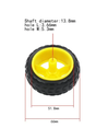 Tracked Wheel for BO Motor – Yellow – 65mm x 26mm