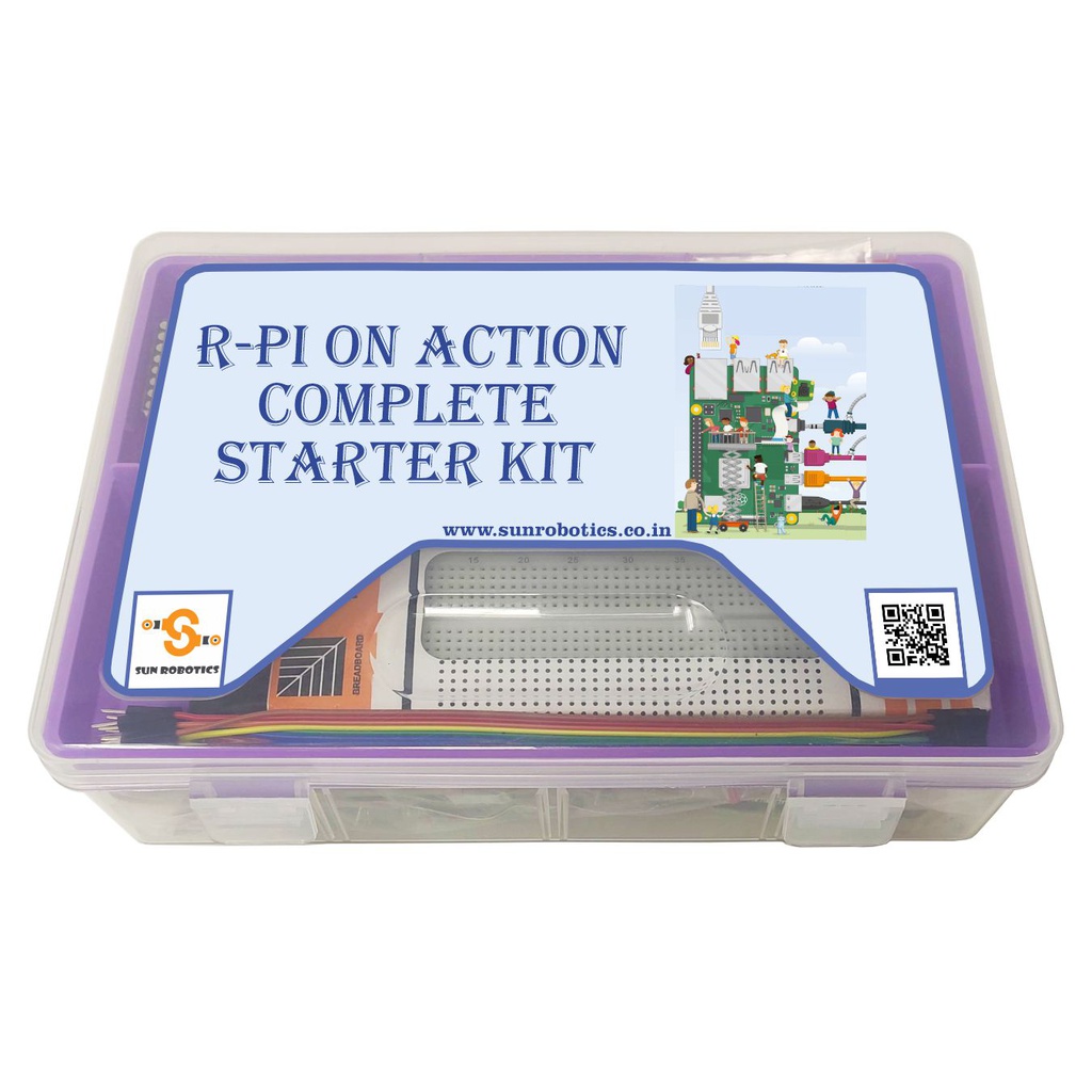 SunRobotics Raspberry Pi on Action Complete Starter DIY Learning Kit 30+ Lessons|Tutorials (RPi Not Included)