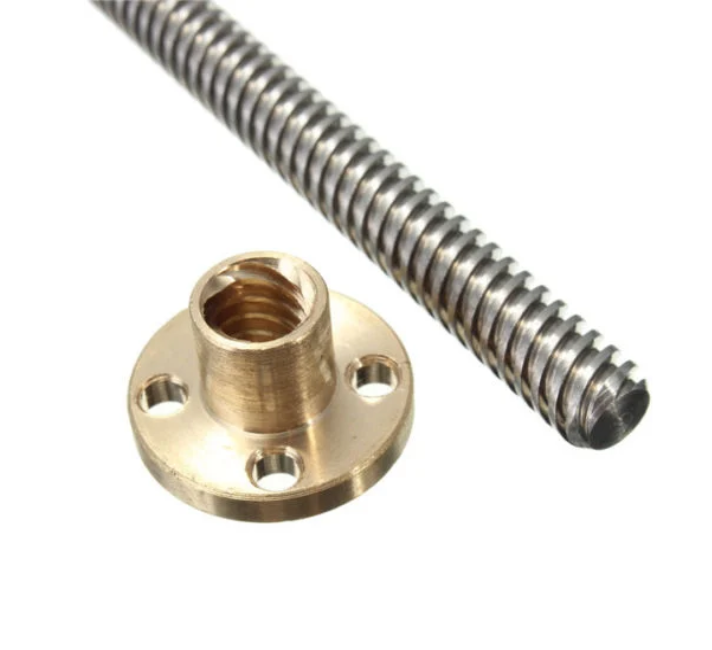 Trapezoidal Lead Screw 500mm with Coppet Nut