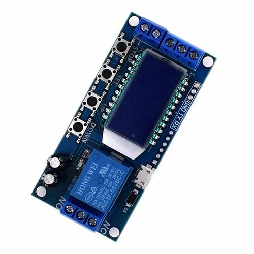 Time Delay Relay DC 5V 12V 24V Delay Controller Board Delay-off Cycle Timer 0.01s-9999mins Trigger Delay Switching Relay Module with LCD Display Support Micro USB 5V Power Supply