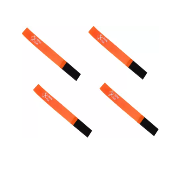 25x75/125 Black Hook /Orange Loop Velcro with Flying Fish Logo