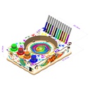 Kit4Genius Draw Art DIY Kit Spinning Paint Art Kit - Motorized Spinning Painting - Finger tip Color Painting 25+ Painting Ideations Science | Technology | Engineering | Arts (STEM Kits)
