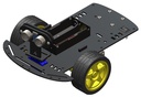 2WD Robotics Chassis Including Motors, Wheels &amp; 18650 Battery Holder V2.0 (BLACK) (copy)