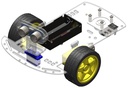 2WD Robotics Chassis Including Motors, Wheels &amp; 18650 Battery Holder V2.0 (CLEAR)