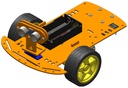 2WD Robotics Chassis Including Motors, Wheels &amp; 18650 Battery Holder V2.0 (ORANGE)