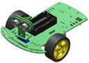 2WD Robotics Chassis Including Motors, Wheels &amp; 18650 Battery Holder V2.0 (GREEN)