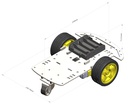 2WD Robotics Chassis With Motors Wheels And Accessories V1.0 (BLACK)