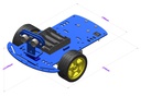2WD Robotics Chassis With Motors Wheels And Accessories V2.0 (BLUE)