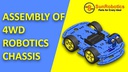 4WD Robotics Chassis including Motors, Wheels &amp; 18650 Battery Holder V2.0 (BLACK)