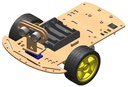 2WD Robotics Chassis with Motors Wheels and Accessories - MDF WOOD  V2