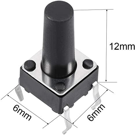 Tactile Push Button Switch 6x6x12 mm