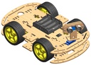 4WD ROBOTICS CHASSIS WITH MOTORS WHEELS AND ACCESSORIES V2.0 - MDF WOOD