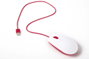 Raspberry Pi mouse red and white