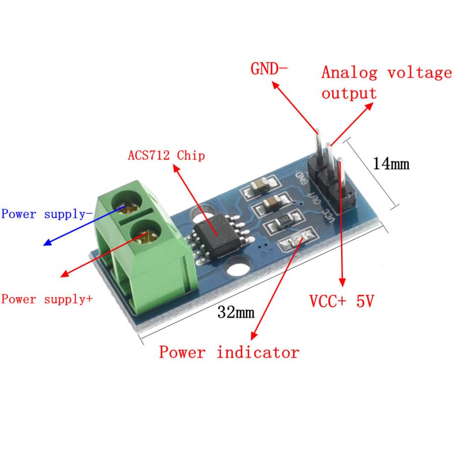 Current Sensor Module 20A ACS712