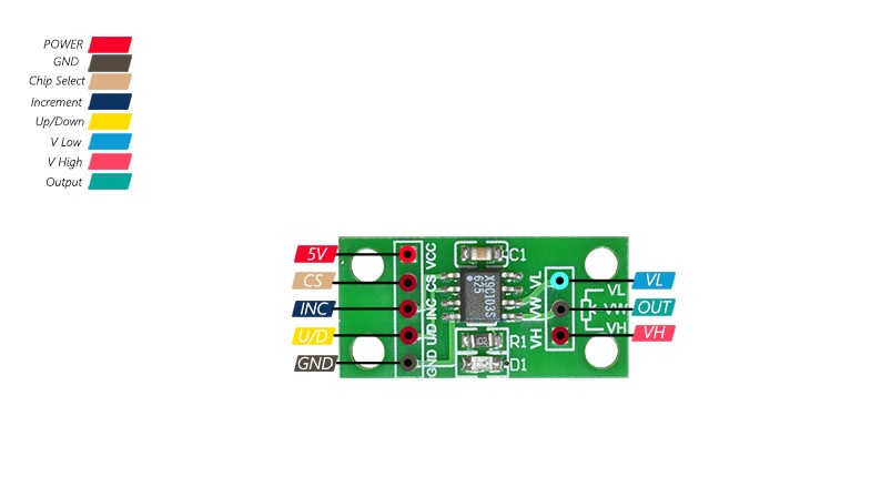 DC 3-5V X9C103S Digital Potentiometer Board Module for Arduino