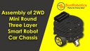 2WD Mini Round Three Layer Smart Robot Car Chassis
