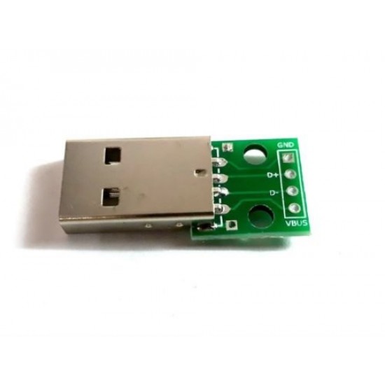 USB 2.0 Male Head Socket To DIP 2.54mm Pin 4P Adapter Board