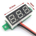 0.28 Inch 0-100V Two Wire DC Voltmeter Green