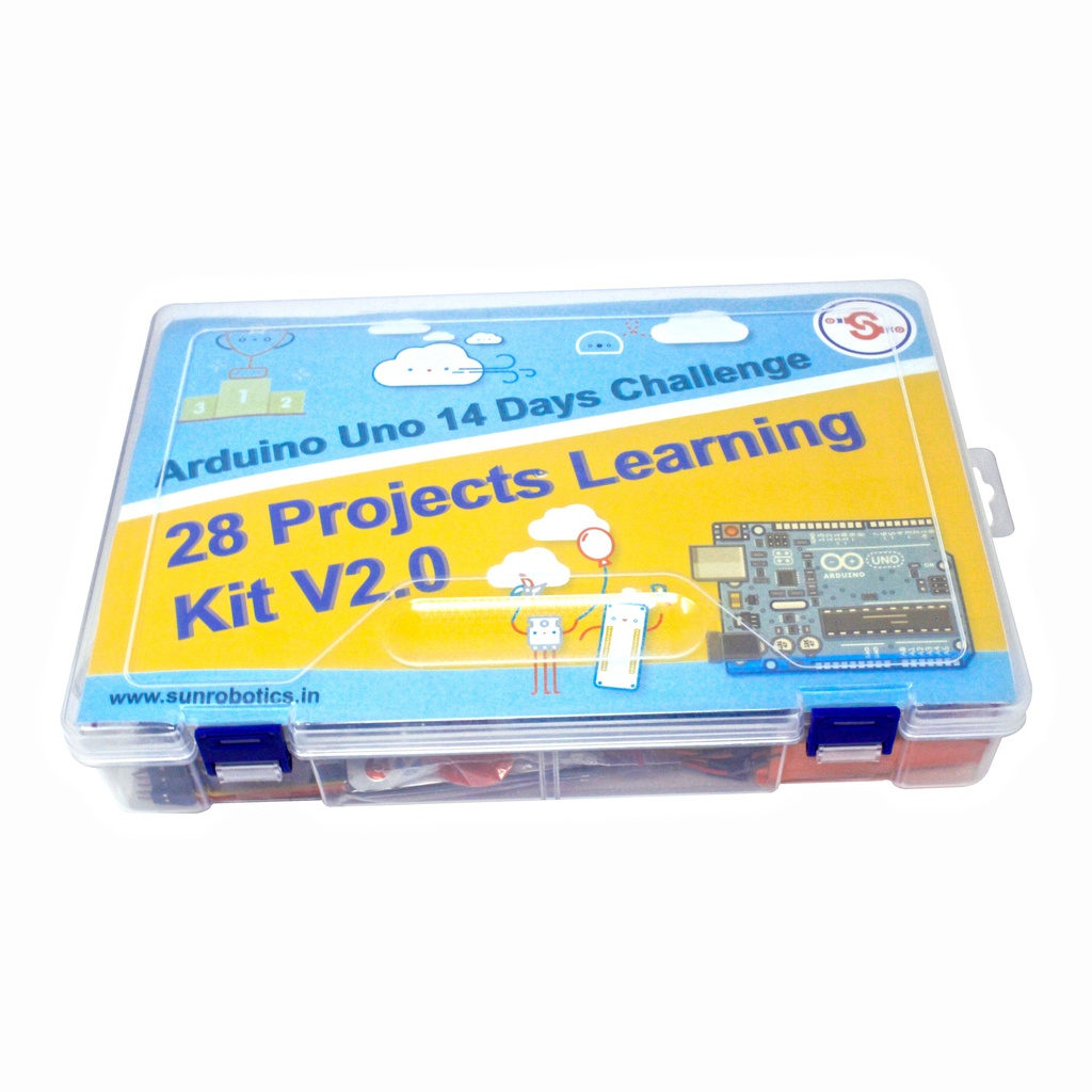 Arduino Uno 14 Days Challenge 28 Projects Learning Kit Including Tutorials By SunRobotics V2.0