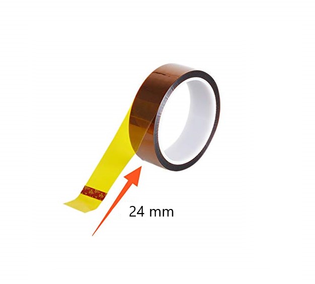 Kapton Polyimide Heat Resistant/High Temperature/Thermal Tape/SublimationTape 24 mm