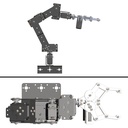 SunRobotics Aluminium Alloy Based 6DOF Robotic Arm DIY Kit | Arduino Based Open Source | Metal Gripper | POT Controlled | Unassembled